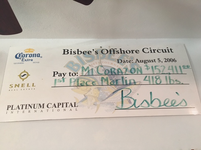 Winning check for $152,411